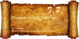 Thomka Piládész névjegykártya